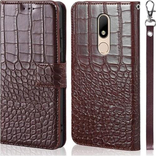 DOREXLON Phone Case for Motorola Moto M XT1662 XT1663 Case Crocodile texture leather Phone Cover for Motorola Moto M flip Coque