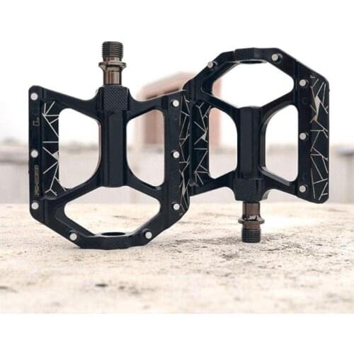 Black Bicycle Pedals Ultralight Seal Bearings Bike Pedals Aluminum Steel Flat Anti-Slip MTB Road Bike Pedal Bicycle Parts