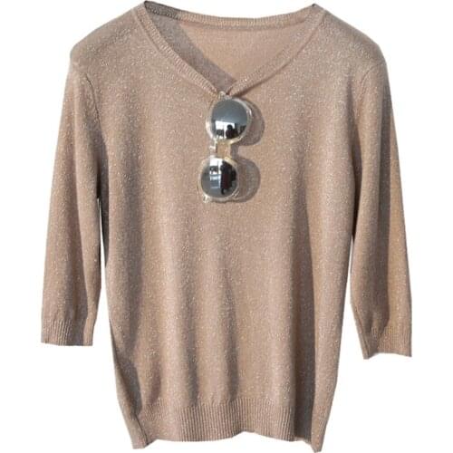 Harajuku T Shirt Women Tops Punk Bright T-Shirt O-Neck 3/4 Sleeve Cute Tee Shirt Femme T-Shirt Casual Tshirt For Women FC1078