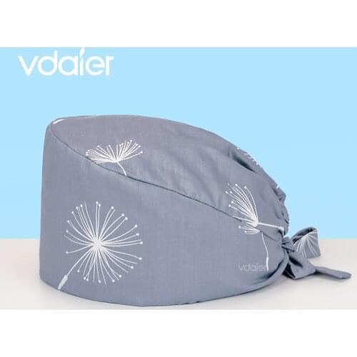 Operating room cap Working Cap Scrub Hat Cotton Adjustable Elastic Bandage Tie Back Hats for Women & Men nursing accessories