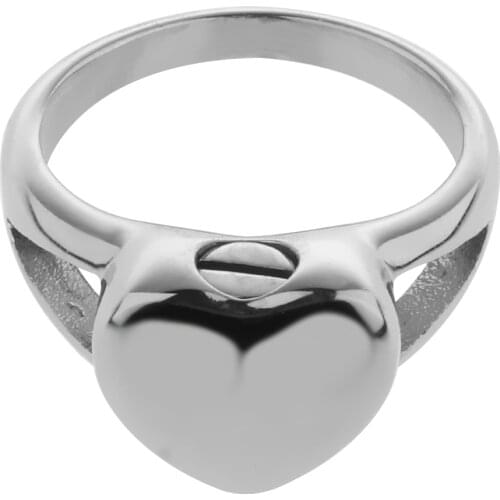 Small Heart Cremation Urn Ring Memorial Ash Holder Love Stainless Steel