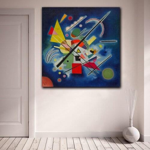 Fashion Blue Painting, 1924 by Wassily Kandinsk Oil Painting Wall Art Picture Paiting Canvas Prints Home Decor Wall Art Picture