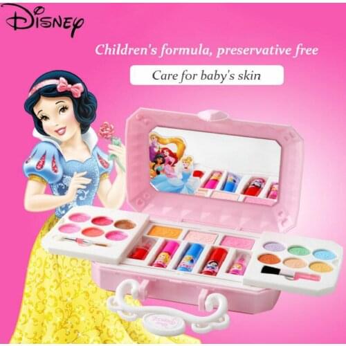 Disney Pink Princess Set Make Up Fashion Toys Pretend Play Games Cartoon Beauty Box Safety Material Toys Birthday Gift For Girls