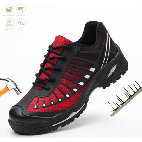 Indestructible Men Work Shoes Safety Boots Steel Toe cap Anti-puncture Anti-smash Non-slip Comfortable Sport Advisable Sneakers