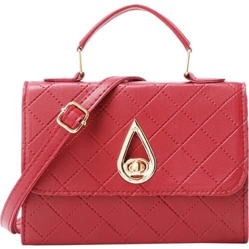 The New Listing Womens Bag 2021 Korean Lingge Small Square Autumn Pu Shoulder Bag Bolsa Feminina Bolsos Crossbody Bags Women