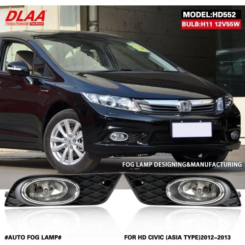 DLAA For CIVIC (ASIA TYPE)2012-2013 Front Fog Lights Car Styling Spot Light Fog Lamps With Switch - 1 Pair