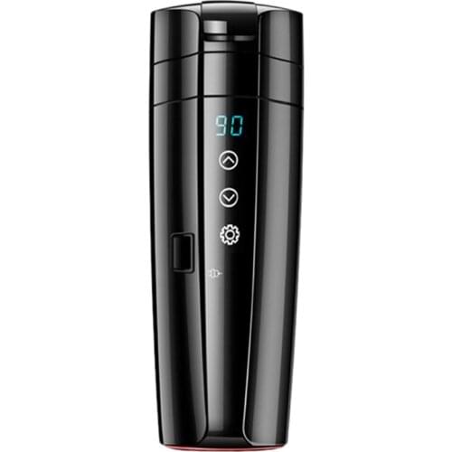 12V 24V 400ML Portable Electric Heating Cup Car Water Kettle ligent Press Sn Control Digital Display