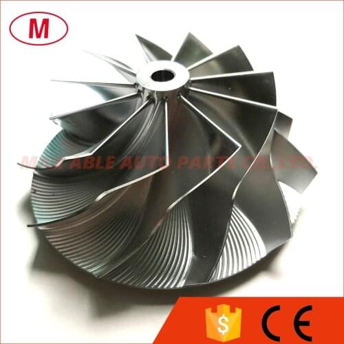 GT15-25 51.00/70.00mm 11+0 blades Revers High Performance Turbo Billet compressor wheel/Aluminum 2618/Turbocharger Milling wheel