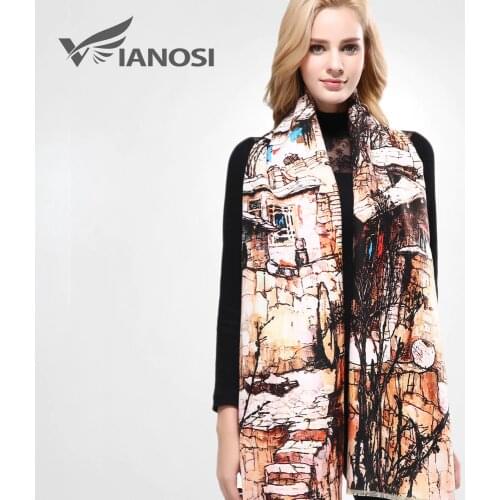 [VIANOSI] Brand Scarf Winter Women Scarf Female Wool Printing Shawl Best Quality Cashmere Studios Warm Woman Wraps VA063