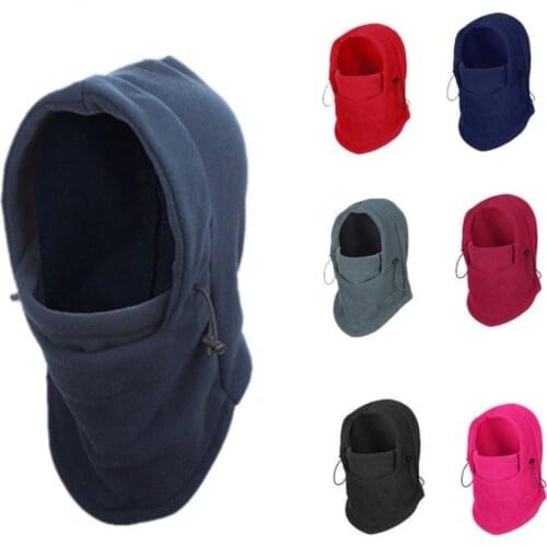 Cycling Windproof Hood Fashion Warm Cap Winter Men Women Hats Waterproof Thermal Fleece Balaclava Hat Neck Warmer Hiking Scarves
