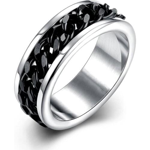 5pcs/lot 316L Stainless Steel Ring Men White Gold Filled 8mm Vintage Titanium CZ Pave Bands Cocktail Ring Women Small Wholesale