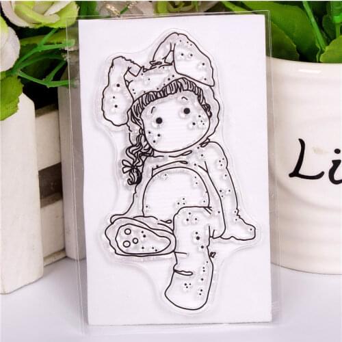 Yulan girl ransparent Clear Stamps Silicone Seals for DIY scrapbooking photo album Card Making