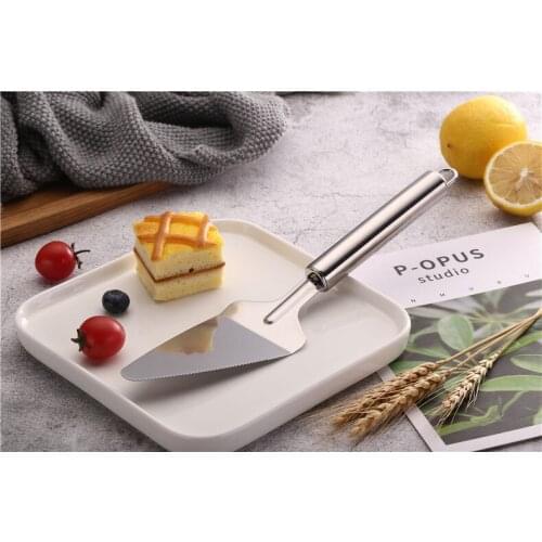 1PC 410 Stainless Steel Fried Shovel Spatula Steak Pizza Grasping Cutters Spade Pastry BBQ Tools Kitchen Utensils PB 008