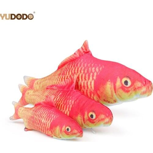 1pc Plush Catnip Cat Toy Simulation Red Carp Fish Pet Supplies Sleeping Cushion Funny Interactive Toys For Cat Puppy Dog