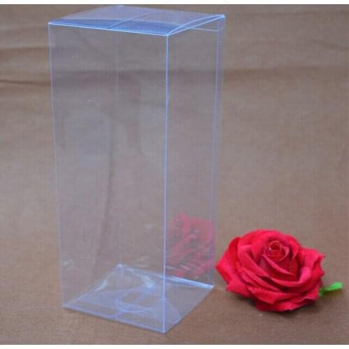 20Pcs/lot Rectangle PVC transparent gift box clear large gift box plastic waterproof packaging favors boxes 15 Sizes 11/5