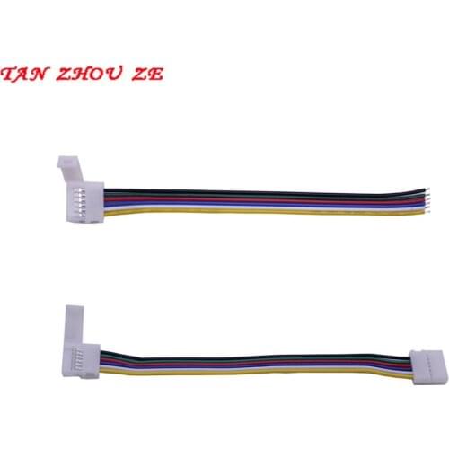 5pcs 12mm 6PIN RGBCCT 12MM PCB No Soldering connector joint For 5050 RGBCCT LED strip 6PIN RGBWW