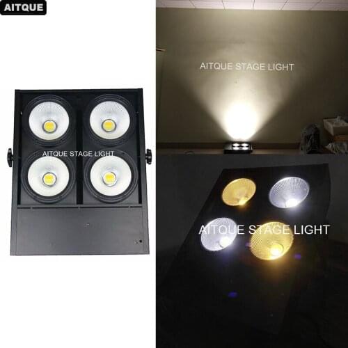 8light/CASE)Lightings theater devices 4 eye cob 100w led cob audience light CW/WW 4x100w led audience blinder cob flycase