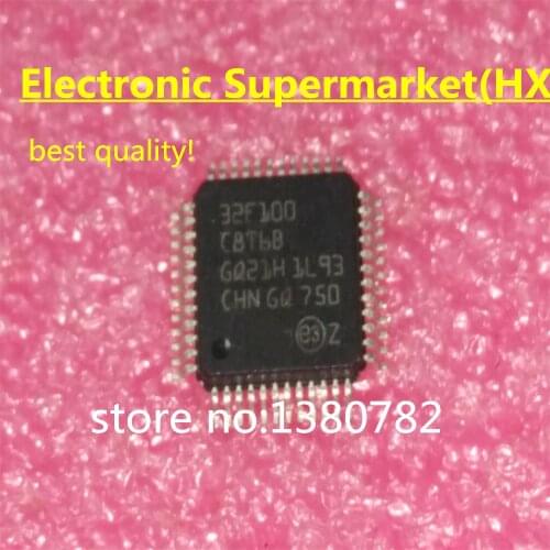Free Shipping 50pcs/lots STM32F100C8T6B STM32F100C8T6 STM32F100 LQFP-48 New original IC In stock