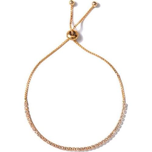 New Simple Claw Chain Adjustable Bracelets For Women Rose Gold Silver Color Crystal Bracelet Pulseira Feminina Fashion Jewelry