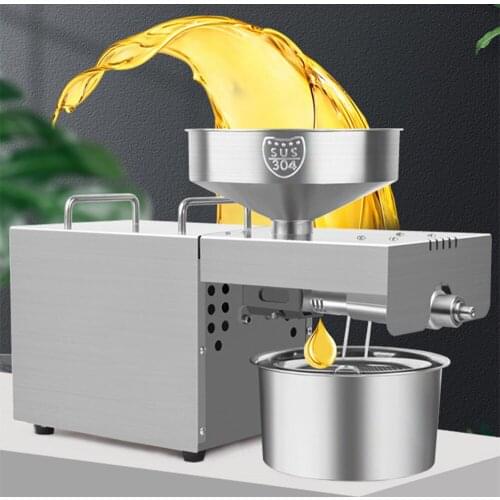 Household Oil Press Stainless Steel Oil Press Small Intelligent Oil Press Peanut Sesame Oil Fryer