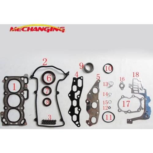 For DAIHATSU SIRION 0.8L EJ METAL Engine Parts Full Set Engines Seal Gasket Automotive Spare Parts 04111-970X-000