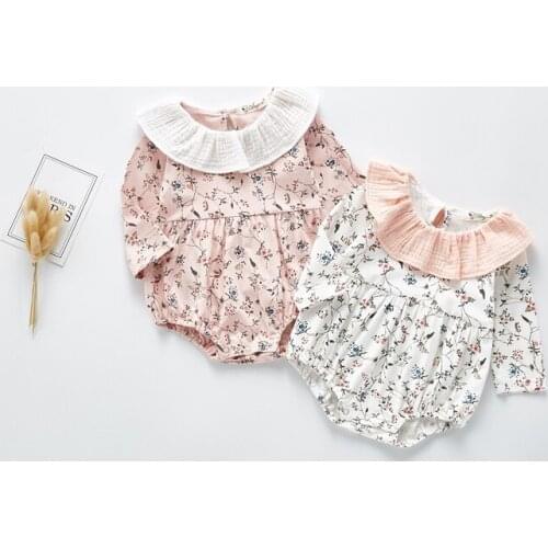 Infant Girls 100% Cotton Bodysuit Infant Newborn 0-24 Months Baby Girls Clothing Lovely Cute New Style InfantIL Outfits Clothes