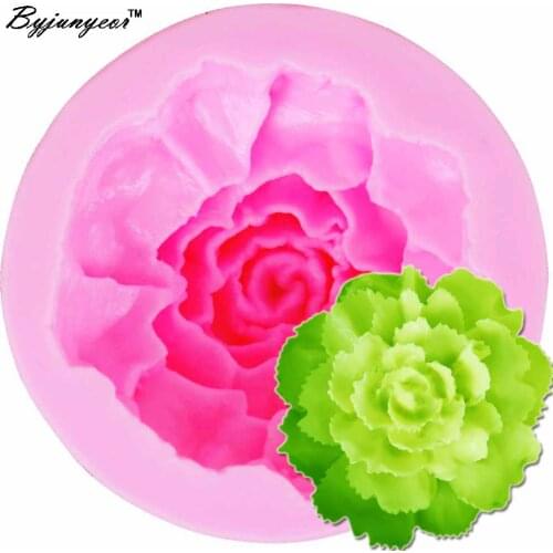 Epoxy Carnations Flower Candle Silicone Mold Fondant Cake Decorating Tools Chocolate Candy Moulds 3D Craft Soap Resin Mold m874