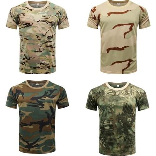 Pro Camouflage Hiking Fishinig T Shirt Summer Coolmax Breathable Sports Tops Quick Dry O Neck Short Sleeve T Shirt