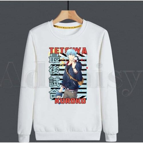 Kuroko No Basket Anime Hoodies Sweatshirt Print Trend Mens Clothes Hip-Hop Male Crewneck Hoodies Men