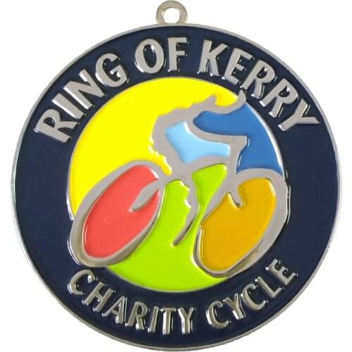 Customized Bicycle Finisher Soft Enamel Metal Sport Medal for Souvenir