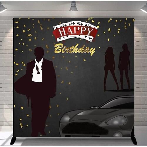 Casino Party Theme Backdrop James Bond Party 007 Bond Party Happy Birthday Party Decor Custom Banner Backdrops Photo Booth