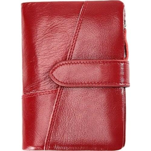 Mens Genuine Leather Women Wallet Purse Men Coin Wallet Female Small Portomonee RFID Walets Lady Purse For Men Money Clip