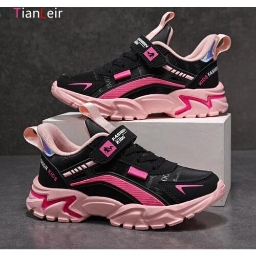 High Quality Brand Kids Shoes Fashion Casual Sneakers Girls Children Shoes Breathable Mesh Running Sports Shoes For Girls Enfant