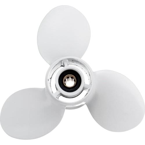 Ship Engine Outboard Propeller 3-Bladed Rotary Paddle 683-45941-00-El 9 1/4 X 12 For Yamaha 9.9-15Hp Aluminum 8 Spline Tooths Di