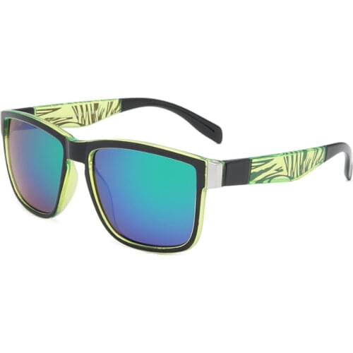 Fashion Square Frame Fishing Sunglasses Retro Decorative Photochromic Sunglasses Women Men Versatile Pattern Sun Glasses Adults