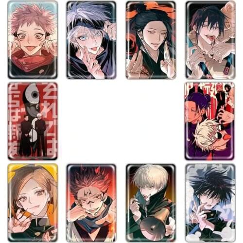10pcs Jujutsu Kaisen Card Sticker Smooth Surface DIY Decoration Bus ID Anime Stickers