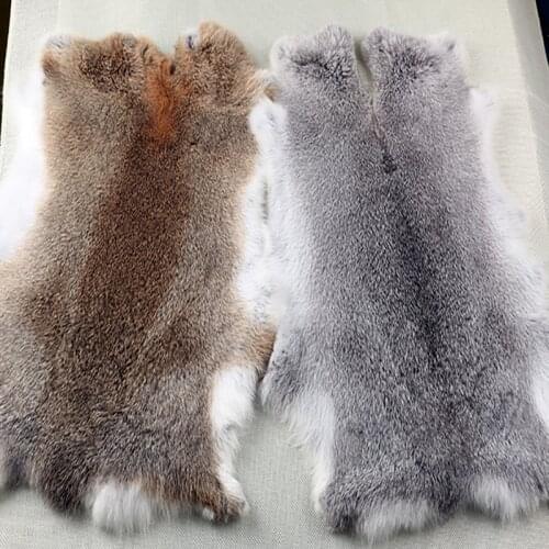 Nature Real Genuine Rabbit Fur Sale By Whole Piece Fluffy Rabbit Leather Fur Home Decoration Clothing Accessories High Quality