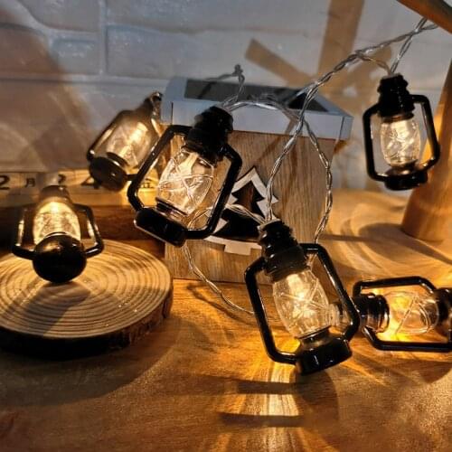 Night Light Christmas Gift Halloween Party Home Room Desktop Decoration Fairy Lights Led Battery/USB Operated Retro Oil Lamp