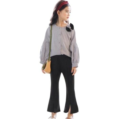 Girls Clothing Blouse + Pants Teenage Girls Clothing Bow Girls Clothing Sets Spring Autumn Costumes For Children