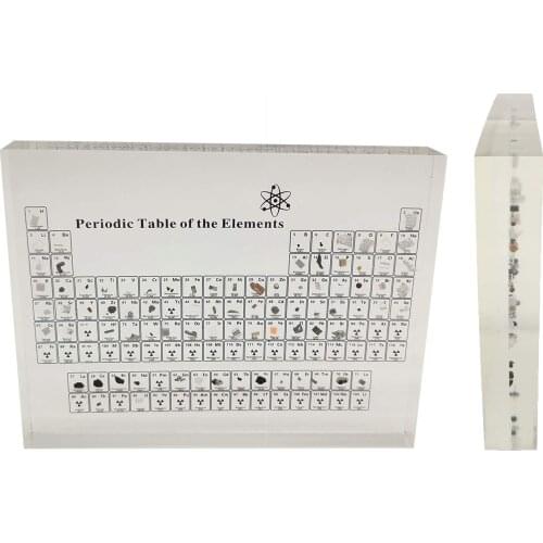 Chemical Element Display Home Decor Acrylic Periodic Table Display With Real Elements Kids Teaching School Day Birthday Gifts
