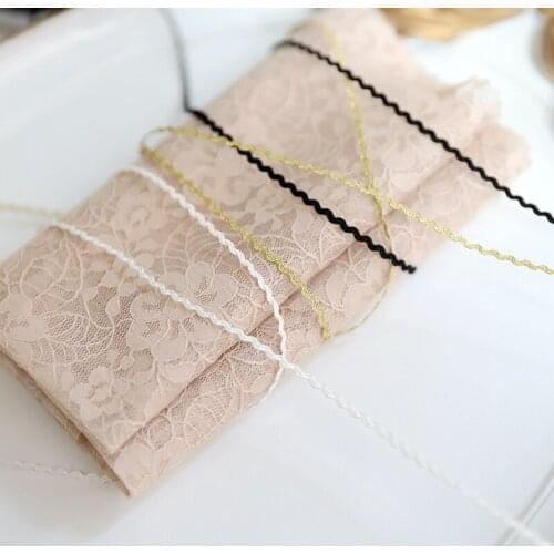 Girls dress lace accessories outside the black sheet of high quality 2 mm mini white golden words D0206