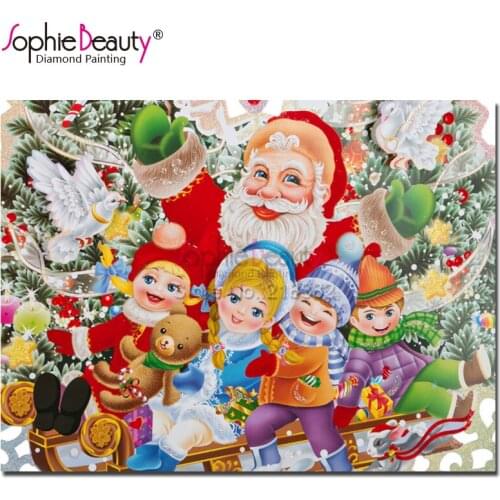 Sophie Beauty DIY Diamond Painting Cross Stitch Christmas Santa Claus Gifts Diamond Embroidery Needlework Home Decoration C622