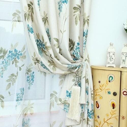 High-grade Cotton Linen Curtains Rural Curtains Window Screening Semi-shading Curtains for Living Room Bedroom Curtains custom