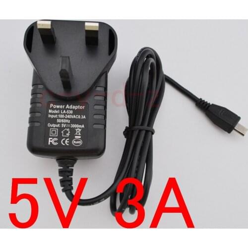 100PCS 5V 3A Micro USB Charger Power Supply Adapter for Quad Core Tablet PC Onda V975m V975s V973 V972 V971 V811 V801 V711S V813