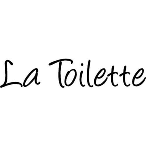 Toilet Entrance Sign Decals French " La Toilette" Vinyl Wall Sticker For Home Toilette Decor