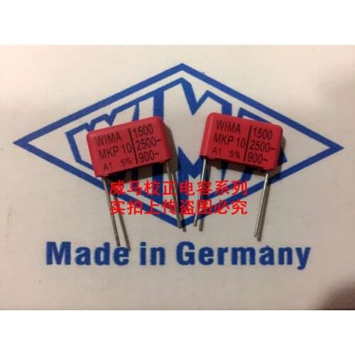2020 hot sale 10pcs/20pcs German capacitor WIMA MKP10 1500pF 2500V 152 film capacitor P: 15mm Audio capacitor free shipping