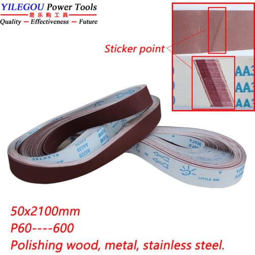 5 Pieces 50*2100mm Soft Sanding Belt Polishing Metal. Sanding Screen 2" x 82.67" Abrasive Belt Grinding Stainless Steel. 60-600