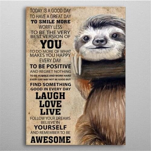 New 5d Diy Diamond Painting Cross Stitch Diamond Embroidery Sloth Mosaic Full Square Rhinestone Gifts Arts Home Decor E1536