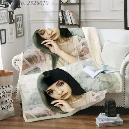 Throw Blanket Melanie Martinez 3D Velvet Plush Blanket Bedspread for Kids Girls Sherpa Blanket Couch Quilt Cover Travel 02