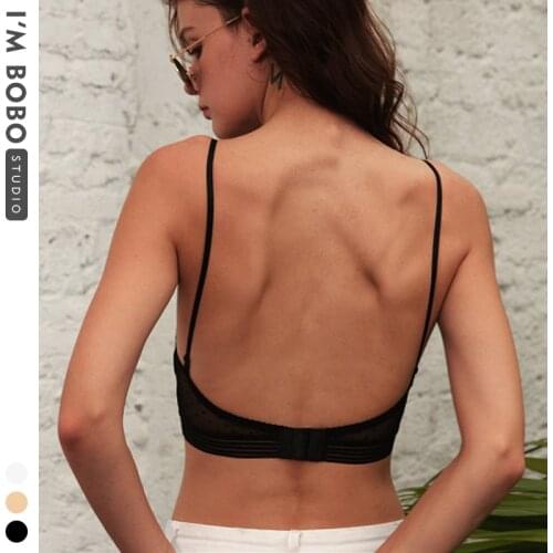 Bustier Bra Wireless Bras for Women Lingerie BH Lace Sexy Bralette Push Up Bra Plus Size Y-line Straps Backless Bras Large Size
